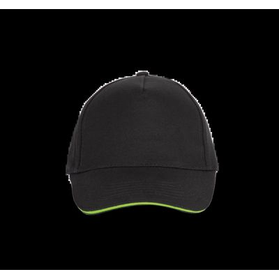 Gorra con sandwich contrastado Black / Lime
