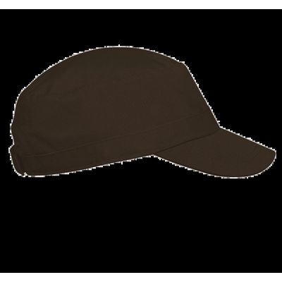 Gorra de algodón con cierre de velcro Chocolate