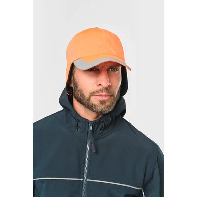 Gorra con orejeras fluorescente