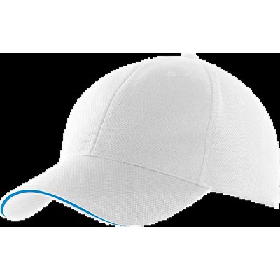 Gorra deportiva con cierre ajustable White / Aqua Blue