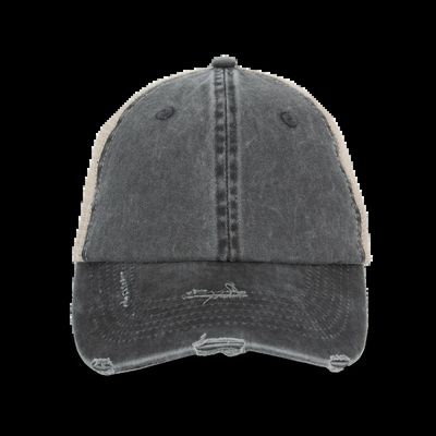 Gorra efecto desgastado Washed Black / Beige