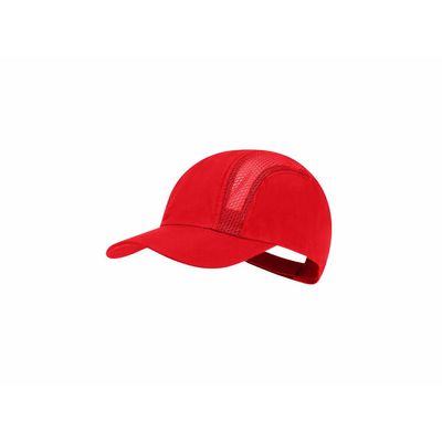 Gorra deportiva con paneles transpirables Roj