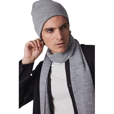 Gorro de punto acrílico Alloy Grey Heather