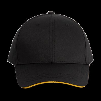 Gorra sandwich 6 paneles Black / Yellow