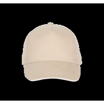 Gorra con sandwich contrastado Beige / White