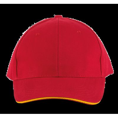 Gorra algodón grueso Red / Yellow