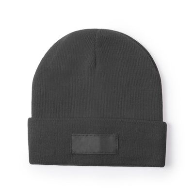 Gorro con etiqueta exterior personalizable Gri
