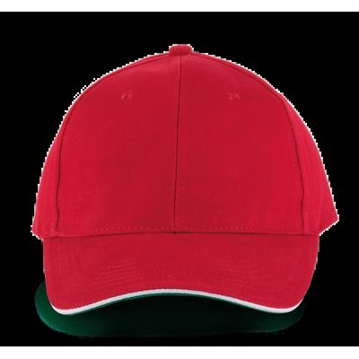 Gorra algodón grueso Red / White / Green
