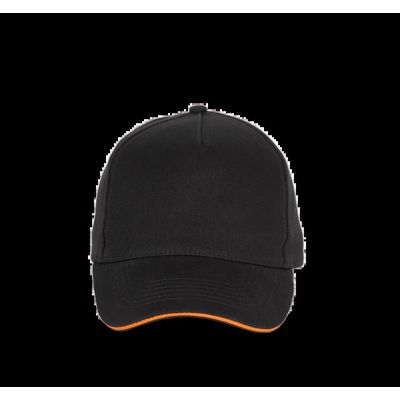 Gorra Cierre ajustable hebilla Black / Orange