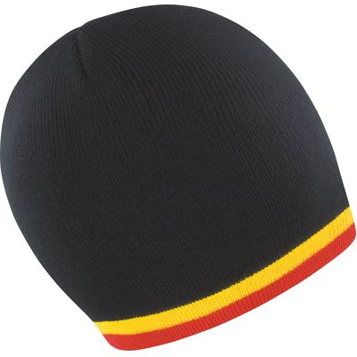 Gorro a rayas Black / Yellow / Red