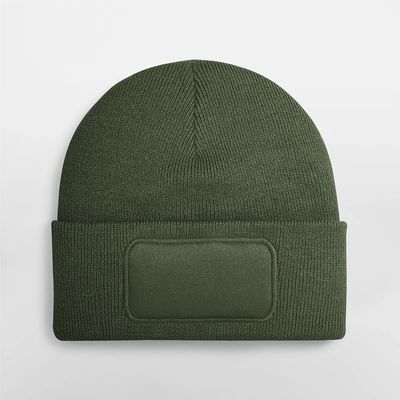 Gorro con parche frontal Olive Green