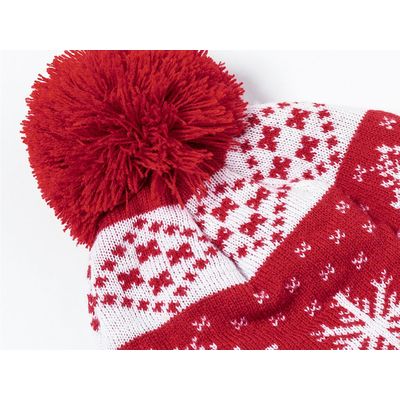 Gorro Navideño con Pom Pom a Juego