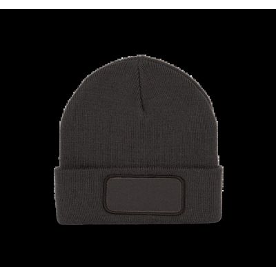 Gorro dobladillo con Parche Dark Grey