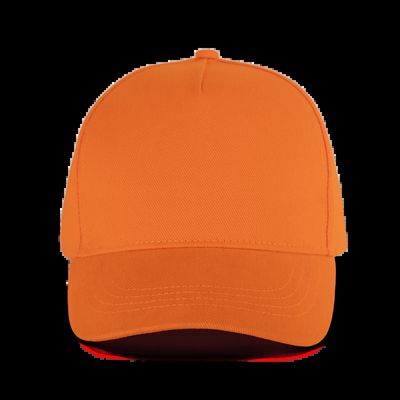 Gorra de algodón grueso con 5 paneles Orange