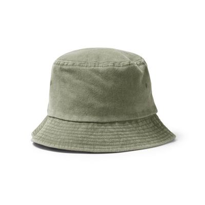 Gorro de algodón bob efecto lavado Verde Kaki Talla Única Adulto
