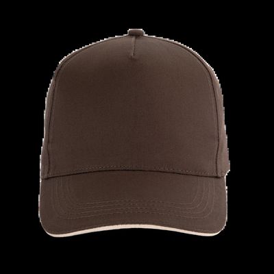 Gorra con banda de transpiración Chocolate / Beige