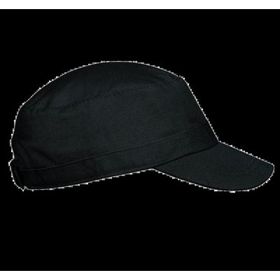 Gorra de algodón con cierre de velcro Black