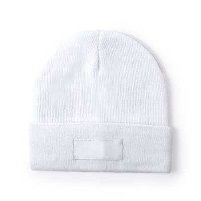 Gorro con etiqueta exterior personalizable Bla