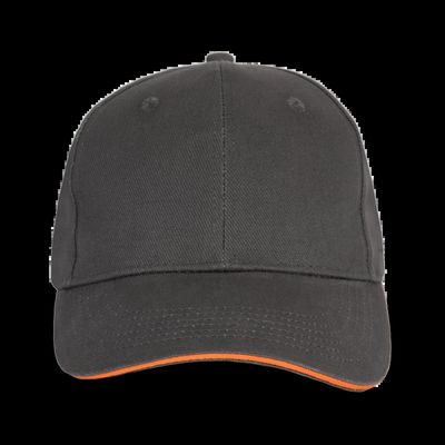 Gorra algodón grueso Dark Grey / Orange