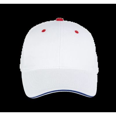 Gorra algodón grueso White / Royal Blue / Red