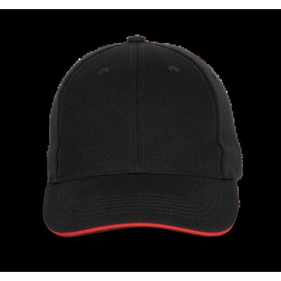 Gorra béisbol con velcro Black / Red
