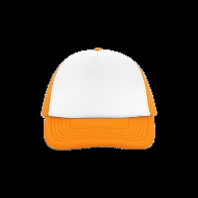 Gorra vintage poliéster Orange / White