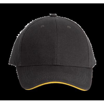 Gorra algodón grueso Dark Grey / Yellow