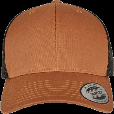 Gorra trucker retro bicolor Caramel / Black