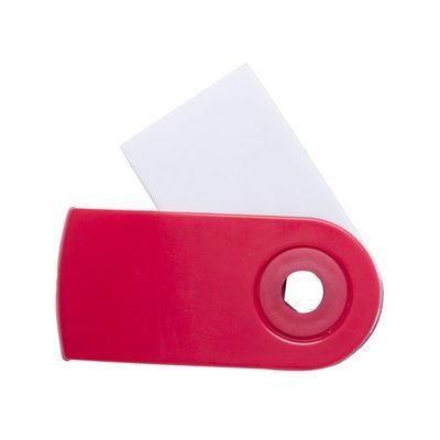 Goma de borrar con funda cuadrada giratoria personalizada Rojo