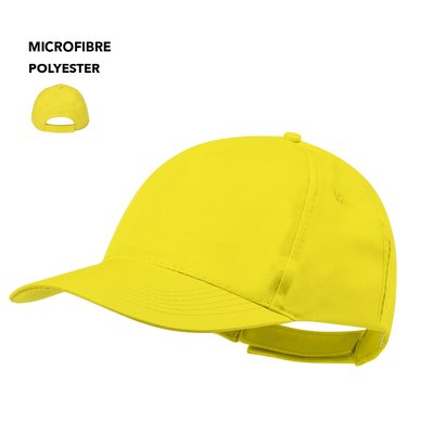 Gorra 5 paneles con cierre de velcro en microfibra/poliéster