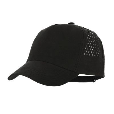 Gorra 5 paneles microfibra  transpirable Neg