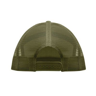 Gorra de 7 paneles con visera plana y malla