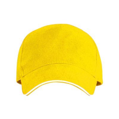 Gorra de algodón 5 paneles antisudoral Amarillo UNICA