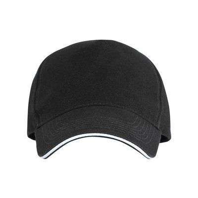 Gorra de algodón 5 paneles antisudoral Negro UNICA