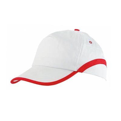 Gorra algodon 5 paneles ribeteada con cierre de velcro BLRO