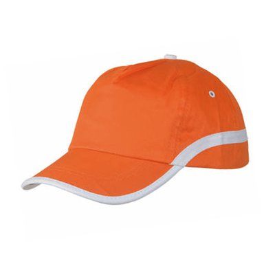 Gorra algodon 5 paneles ribeteada con cierre de velcro NABL