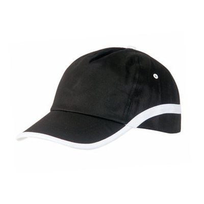 Gorra algodon 5 paneles ribeteada con cierre de velcro NEBL