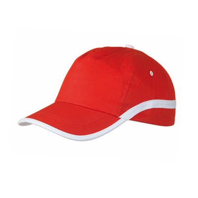 Gorra algodon 5 paneles ribeteada con cierre de velcro Robl