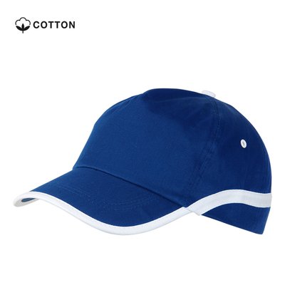 Gorra algodon 5 paneles ribeteada con cierre de velcro