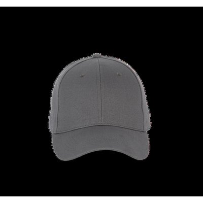 Gorra de algodón con 6 paneles y cierre ajustable DARK GREY