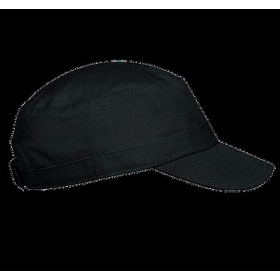 Gorra de algodón con cierre de velcro Black