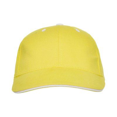 Gorra de algodón con cinta antisudoral Amarillo UNICA