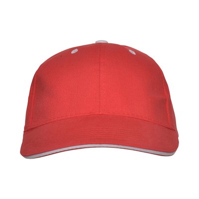 Gorra de algodón con cinta antisudoral Rojo UNICA