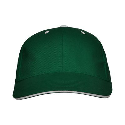 Gorra de algodón con cinta antisudoral Verde Botella UNICA