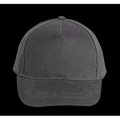 Gorra de algodón grueso con 5 paneles DARK GREY