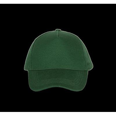 Gorra de algodón grueso con 5 paneles Forest Green