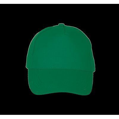 Gorra de algodón grueso con 5 paneles Kelly Green