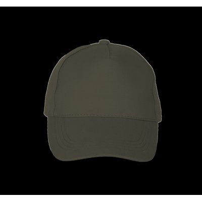 Gorra de algodón grueso con 5 paneles Khaki