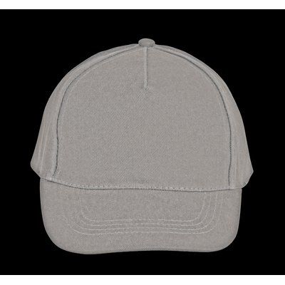 Gorra de algodón grueso con 5 paneles Light Grey