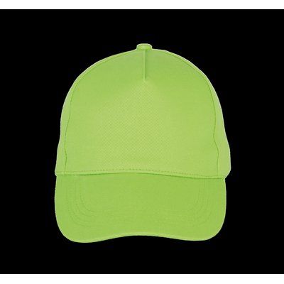 Gorra de algodón grueso con 5 paneles Lime
